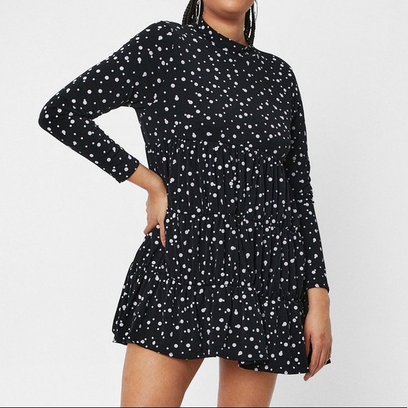 Nasty Gal Dresses & Skirts - 54. Nasty Gal Spot High Neck Smock Mini Dress